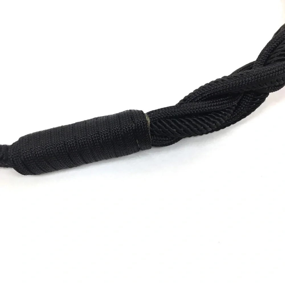 VINTAGE Belt Leather Shop Braided Woven Cord Boho 80s 90s Retro Western Festival